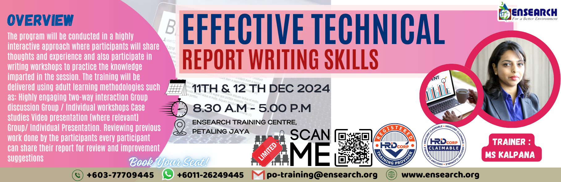 Banner_Effective Technical Report Writing_Ms Kalpana